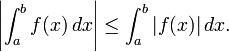 \left| \int_a^b f(x) \, dx \right| \leq \int_a^b | f(x) | \, dx.