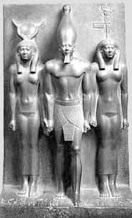 File:Hathor Menkaure Bat triad fourth dynasty Cairo Museum.JPG