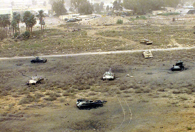 File:T-54s, T-55s, Type 59s or Type 69s at Diwaniyah, Iraq.jpg