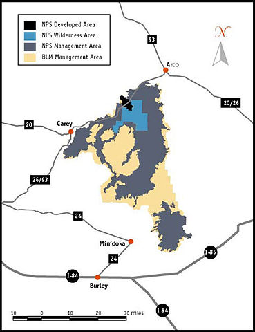 File:Craters of the Moon management sections map.jpg