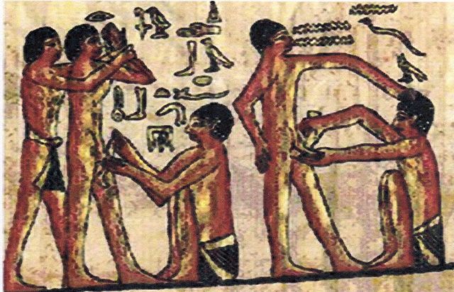 File:Egyptian Doctor healing laborers on papyrus.jpg