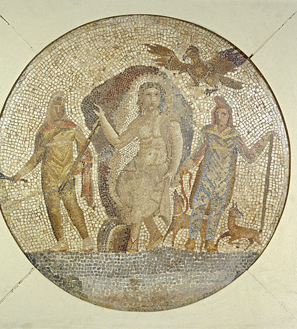 File:Roman - Fragment of a Mosaic with Mithras - Walters 437.jpg