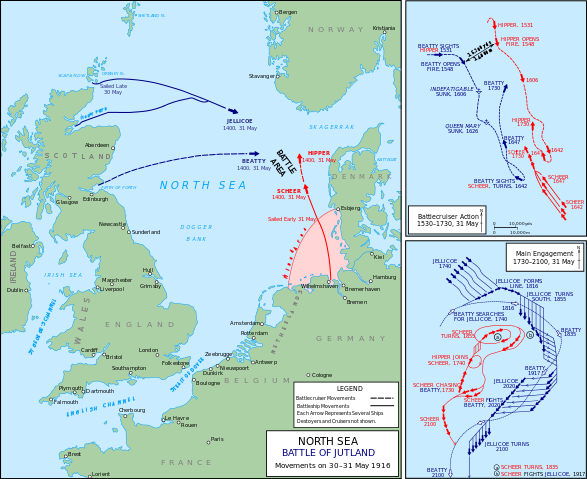 File:Map of the Battle of Jutland, 1916.svg