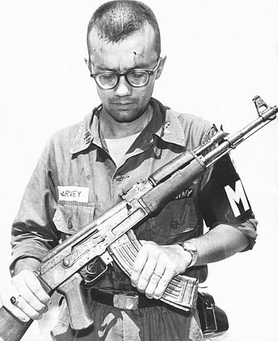 File:MP Inspects Captured AK-47 Vietnam.jpg