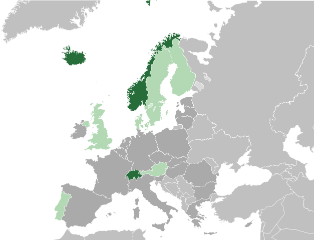 File:EFTA AELE countries and former members.svg