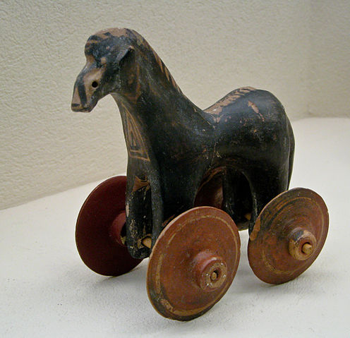 File:Little horse on wheels (Ancient greek child's Toy).jpg