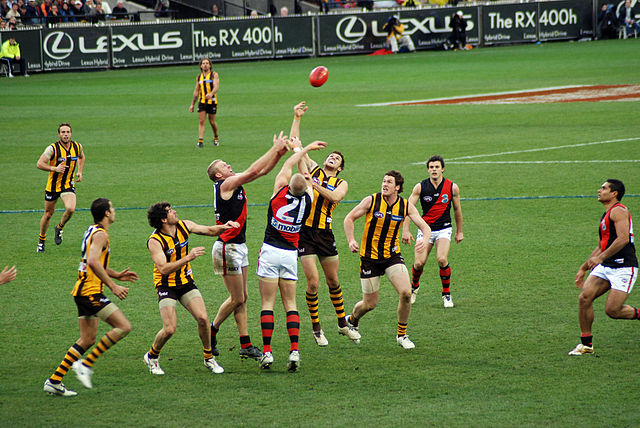 File:Stoppage in an AFL game.jpg