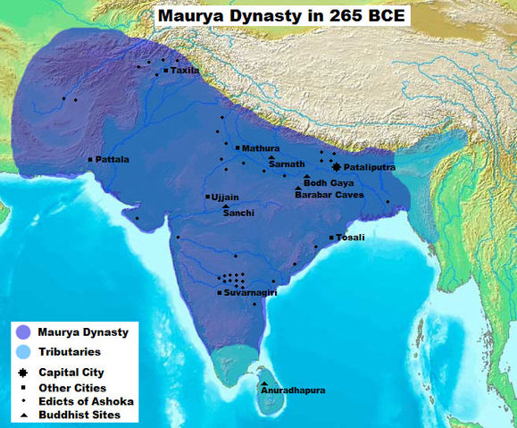 File:Maurya Dynasty in 265 BCE.jpg