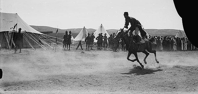File:Circassian horsemanship during Sir Herbert Samuel's second visit to Transjordan.jpg