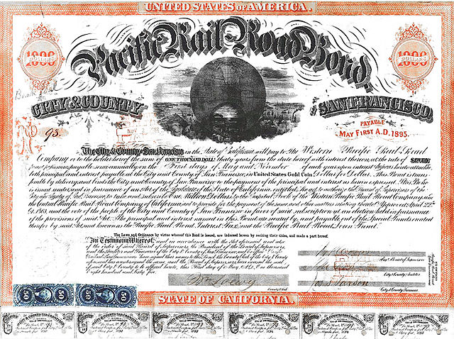 File:San Francisco Pacific Railroad Bond WPRR 1865.jpg