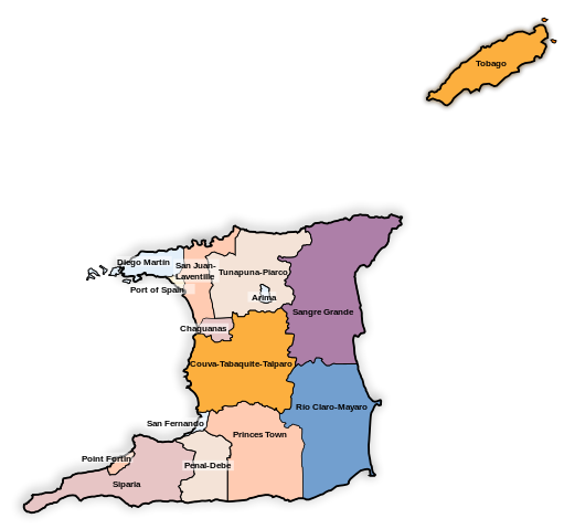 File:Regional corporations and municipalities of Trinidad and Tobago.svg