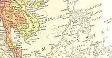 English Map of Southeast Asia,