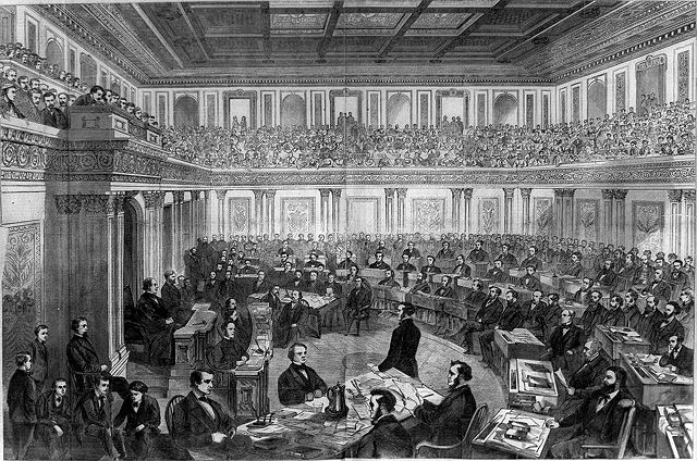 File:Andew Johnson impeachment trial.jpg