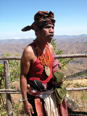 File:Man in traditional dress, East Timor.jpg